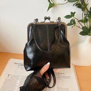 Women's Vintage Brown PU Leather Handbag Soft Shell Crossbody