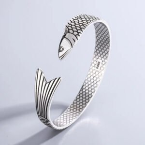 925 Sterling Silver Cuff Bracelet – Lucky Dragon Bangle