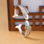 Sterling Silver Fish Cuff Bracelet – Fine, Resizable