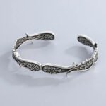 Silver Angel Wings Cuff Bracelet – 925 Plated Party Jewelry