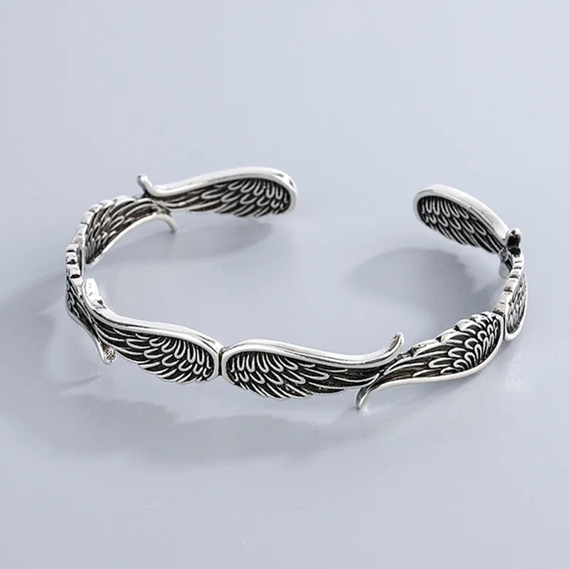 1 Silver Angel Wings Cuff Bracelet – 925 Plated Party Jewelry - Image 1