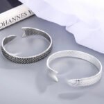 925 Sterling Silver Cuff Bracelet – Lucky Dragon Bangle - Image 3