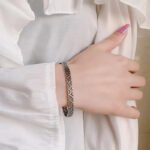 Silver Hollow Out Cloud Bangle – 925 Sterling Cuff - Image 2