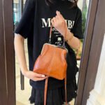 Front view showing solid pattern and no zipper closure