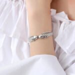 Sterling Silver Fish Cuff Bracelet – Fine, Resizable - Image 3