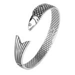 925 Sterling Silver Cuff Bracelet – Lucky Dragon Bangle - Image 4