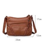 Overall view of fashion women’s PU messenger bag