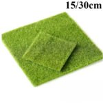 Mini artificial grass terrarium with PVC fake moss for DIY micro landscape