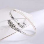 Silver Peacock Cuff Bracelet – Retro Thai Hollow Design - Image 4