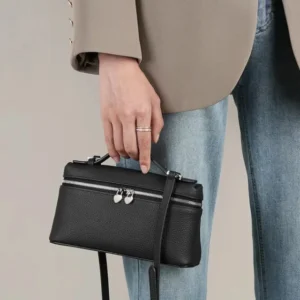 Front view of women's large capacity soft PU handbag
